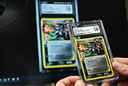 A CGC technician images a sports card as part of the imaging step of the CGC grading process.